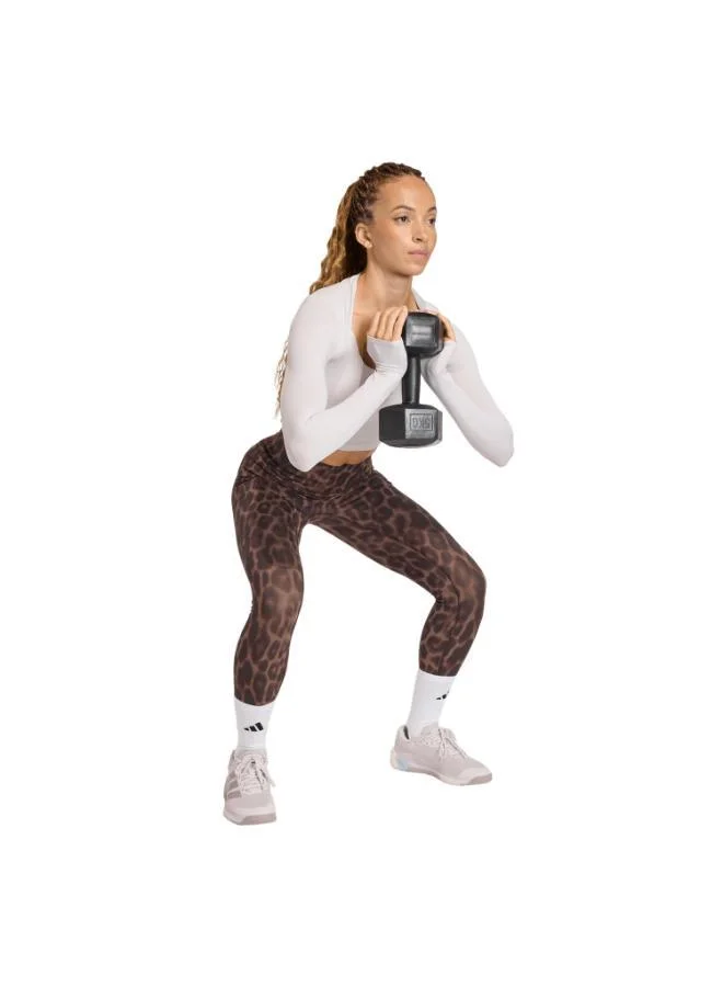 Adidas  Optime Power Leopard 7/8 Leggings for Women | Best Price UAE